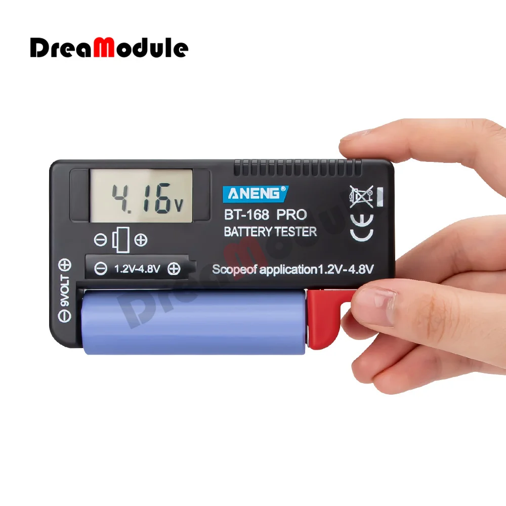 Bt-168 Pro Digital Display Battery Tester for Measure 18650 Batteries Capacity Tester analyzer Display Check AAA AA Button Cell