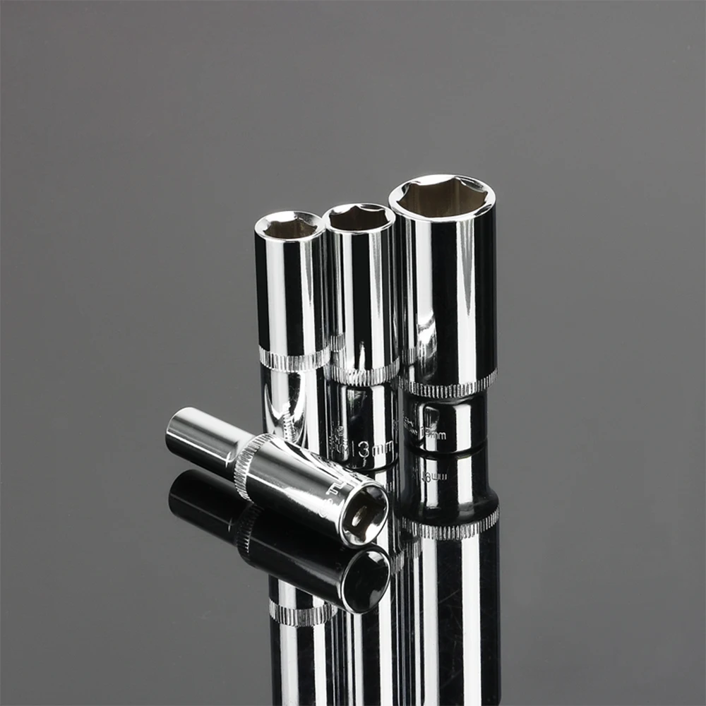 1Pcs 3/8-Inch 10Mm Cr-V ลึก6จุดซ็อกเก็ตสำหรับ Heavy-Duty เครื่องมือยานยนต์ซ่อมแซมในครัวเรือนการบำรุงรักษา
