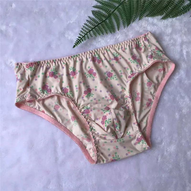 Mens  Printed Briefs Underwear Sissy Convex Pouch Panties Underwear Underpants Bikini Sexy Lingerie Gays Underwear