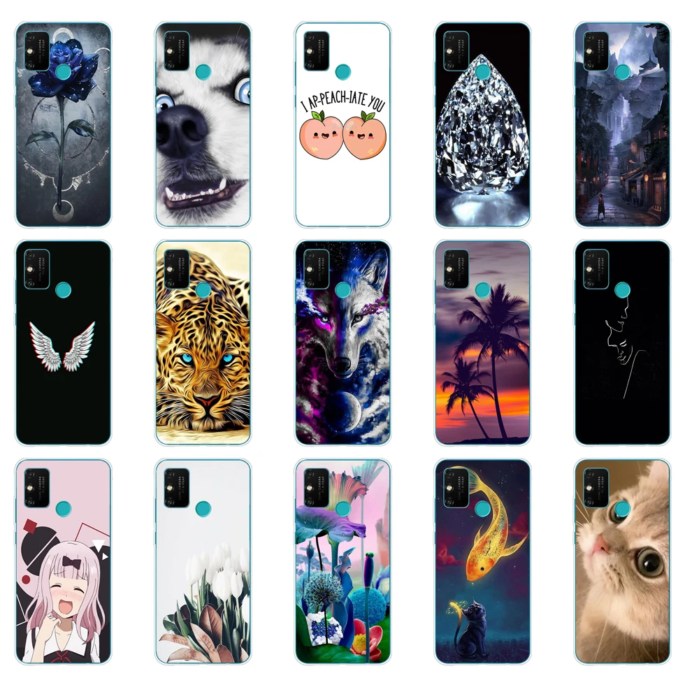 Чехол для HONOR 9A, 6,3 дюйма, мягкий силиконовый чехол из ТПУ для телефона Huawei Honor 9A 9 A MOA-LX9N, задняя защитная оболочка, чехол 8