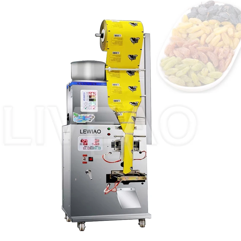 Automatic Rotating Herb Filling And Weighing Machine Tea Leaf Powder Grain Seed Salt Rice Packing And Sealing Machine
