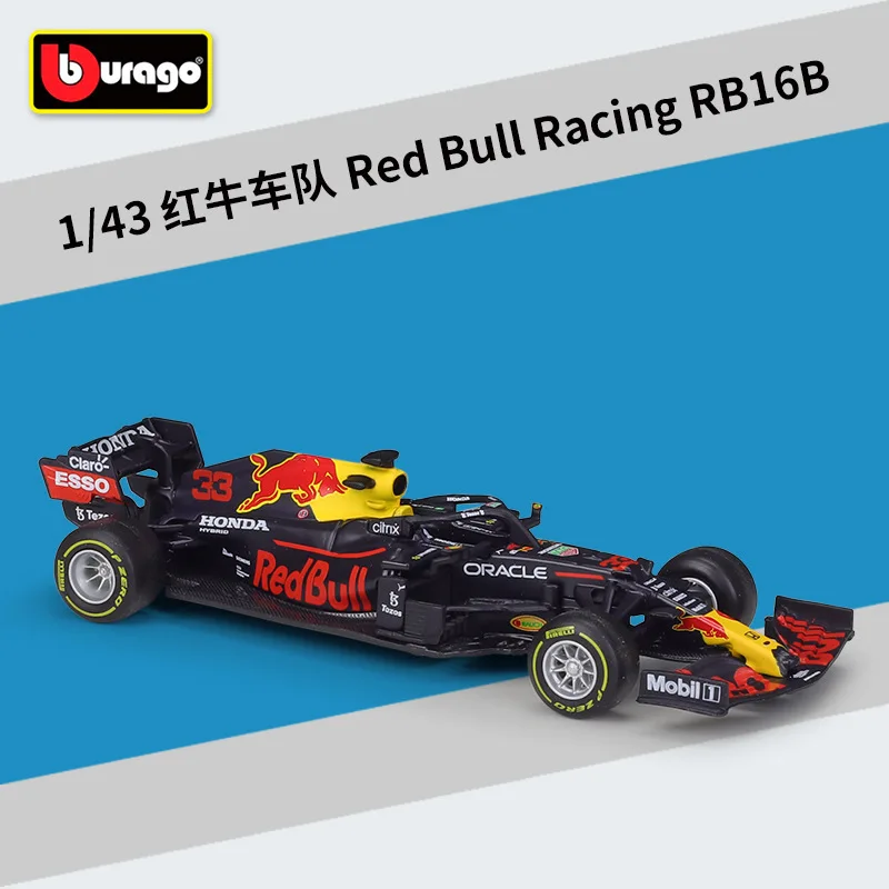 Bburago-coche de carreras de Fórmula 1:43 2019 2021 RB16B RB15