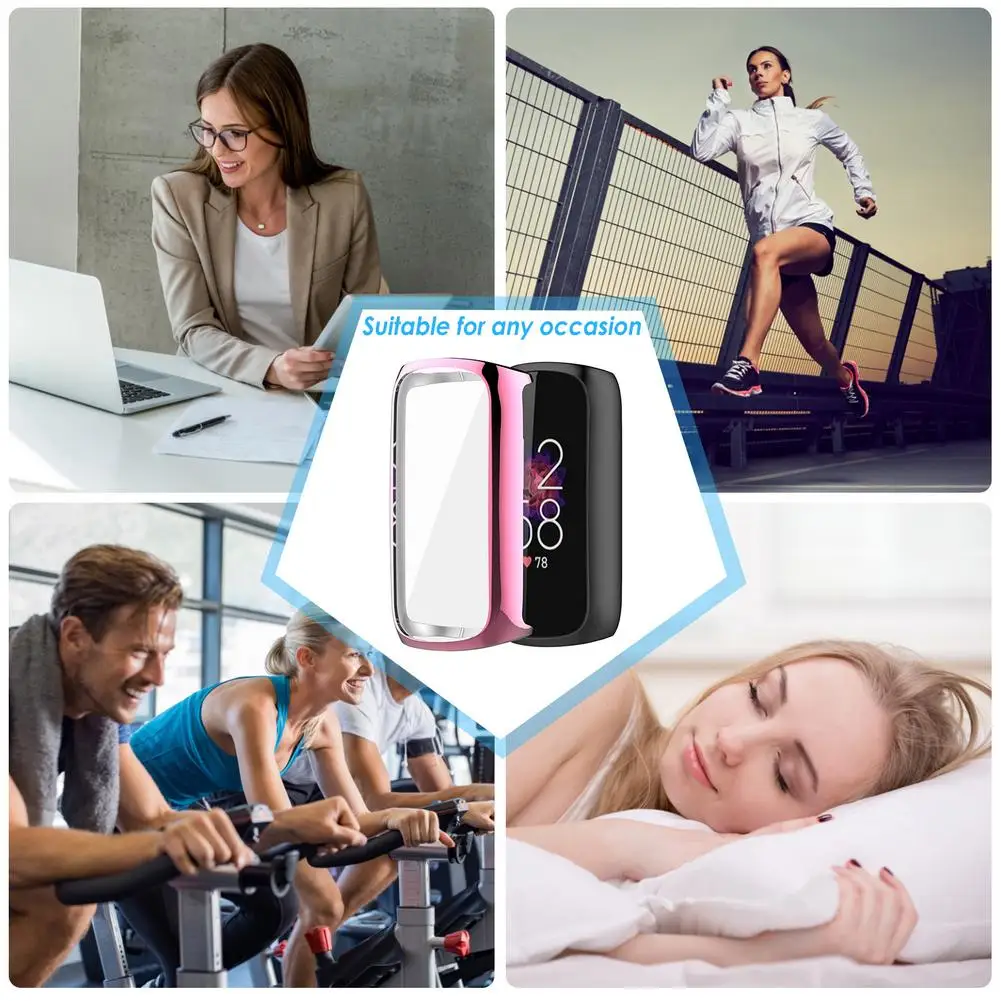 ТПУ полноэкранная защита, мягкий чехол для часов Fitbit Luxe, легкий бампер из ТПУ, устойчивый к царапинам Чехол, аксессуары