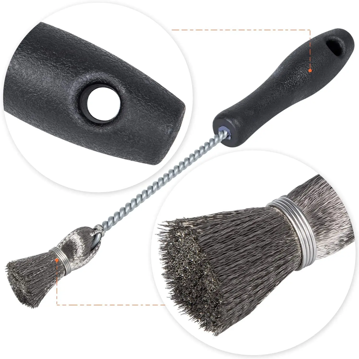 Injector Sleeve Cup Seat Bore Cleaning Tool Brush Kit