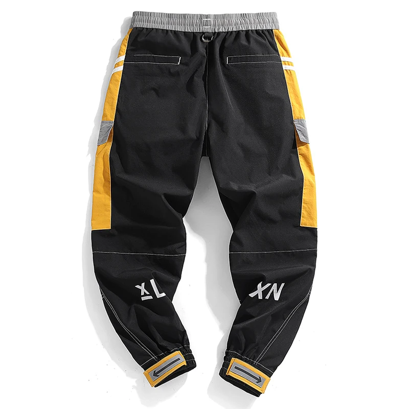 Pantaloni Cargo da uomo a strada singola moda uomo 2023 tasche larghe pantaloni da jogging Hip Hop pantaloni Streetwear giapponesi pantaloni neri