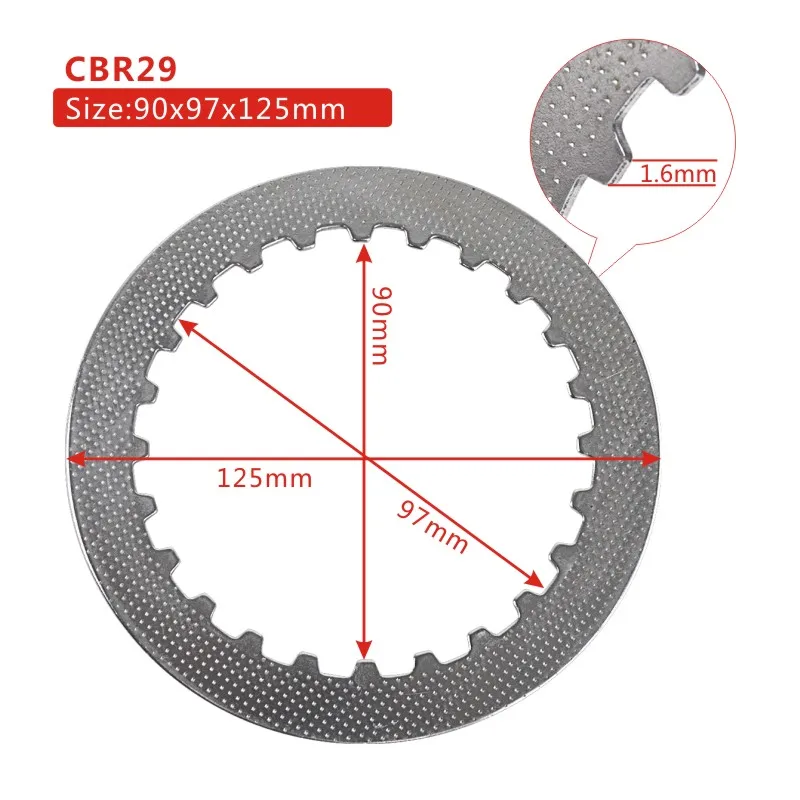 Motorcycle Steel Clutch Plate Kit For Honda VT125 VT125C Shadow XLV125 Varadero XLV VT 125 NSR400R NSR400 NSR 400 CTX700 CTX 700