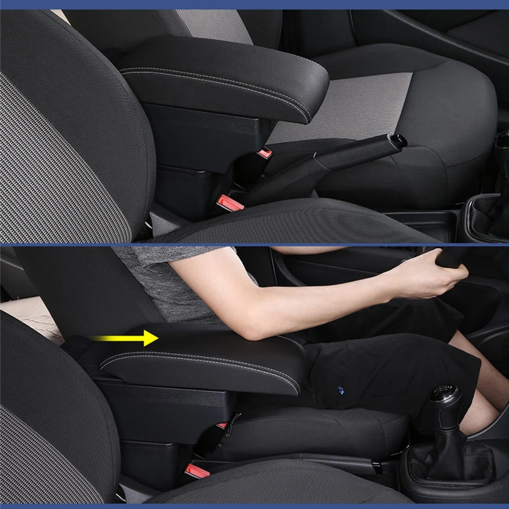 For Mitsubishi Colt Z30 Armrest Box Arm Elbow Rest Car Center Console Storage Case Modification Accessories with USB Interface