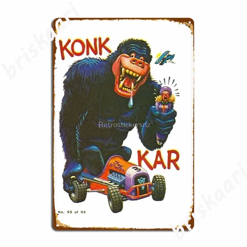 55 Kong Kar Weird Wheels Metal Sign Club Party Custom Plaques Wall Tin Sign Poster