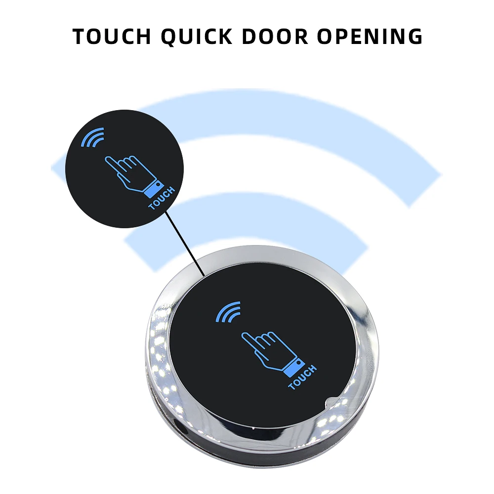 Automatic Door Wireless 2.4G Touch Switch Sliding Door Exit Button Release Button Switch Door Opener Access Control System