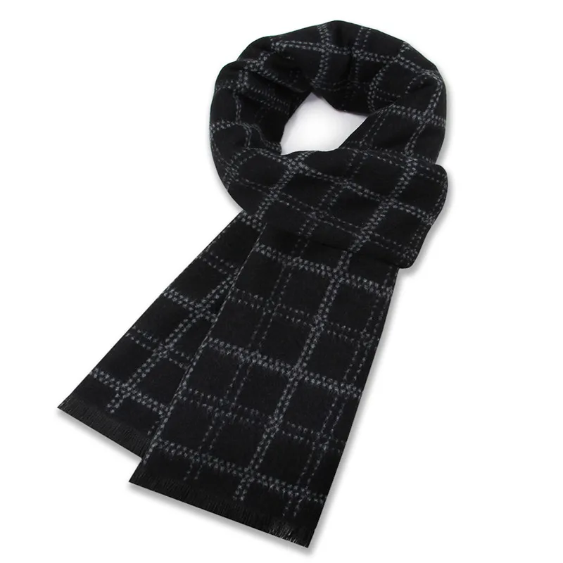 Winter Warm Scarf Men Luxury Plaid Cashmere Scarves and Shawls Brand Casual Tassel Scarfs Man Business Tartan Scarf Pashmina