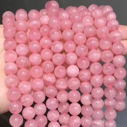 4/6/8mm Natural Madagascar Rose Quartzs Stone Beads Round Loose Beads for  Diy Bracelet Accessories Jewellery Making 7.5 Inch