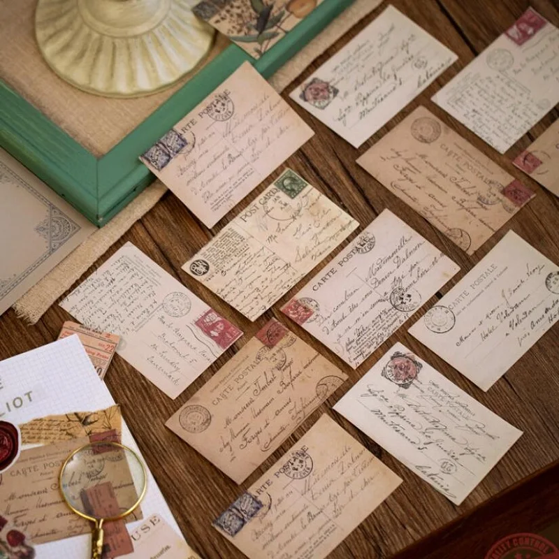 30Pcs Ticket Stempel Serie Kleur Handbook Sticker Retro Briefhoofd Reizen Notebook Sticker Leuke Briefpapier