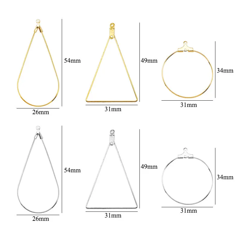 Triangle Earring Hoops for DIY Earring Making Supplies