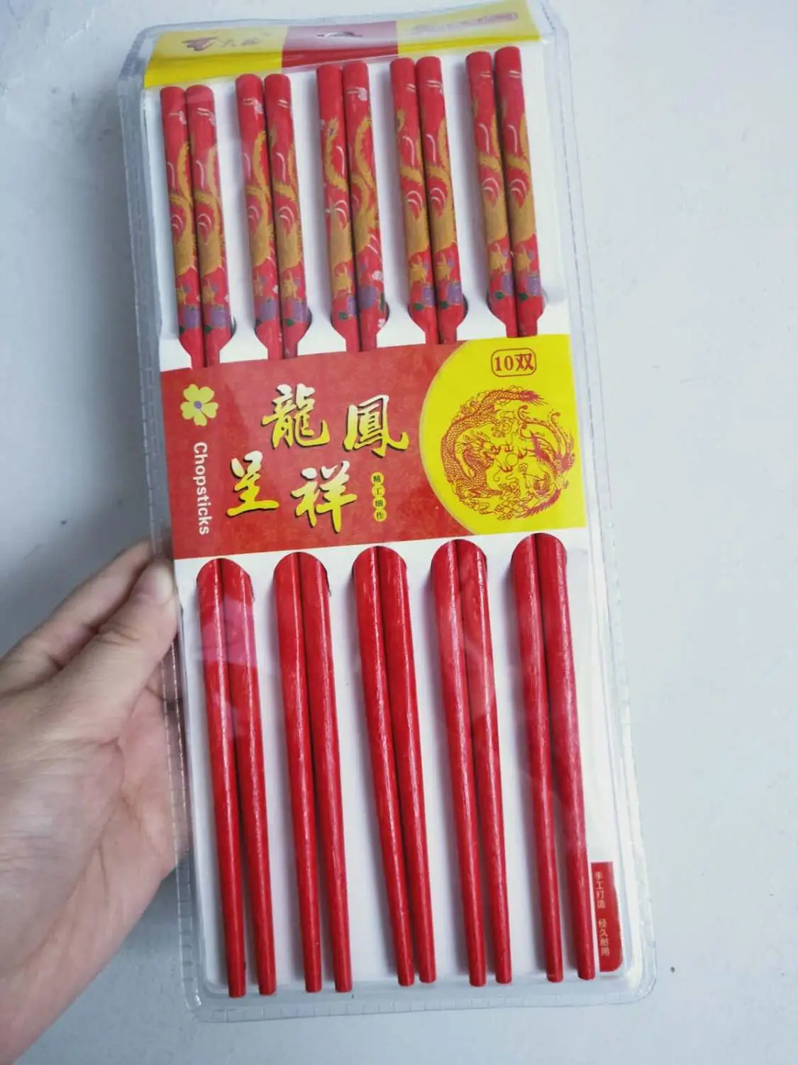 

10 Pairs Set Chinese Style Chopsticks Reusable Wedding Dragon and phoenix Chopstick For Gift chop sticks