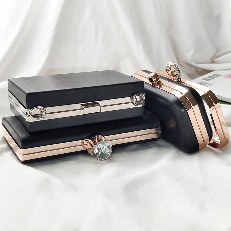 

China Lady Evening Bag Clutch Metal Frame With Plastic Shell Light Gold Purse Box Hardware Accessories Obag Purse Frame Handles