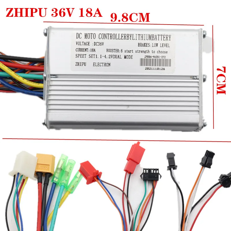 Brushless Controller Electric Scooter Controller E‑Bike Motor Controller with LCD Thumb Shifter E‑Bike Speed Driver for 450/500W