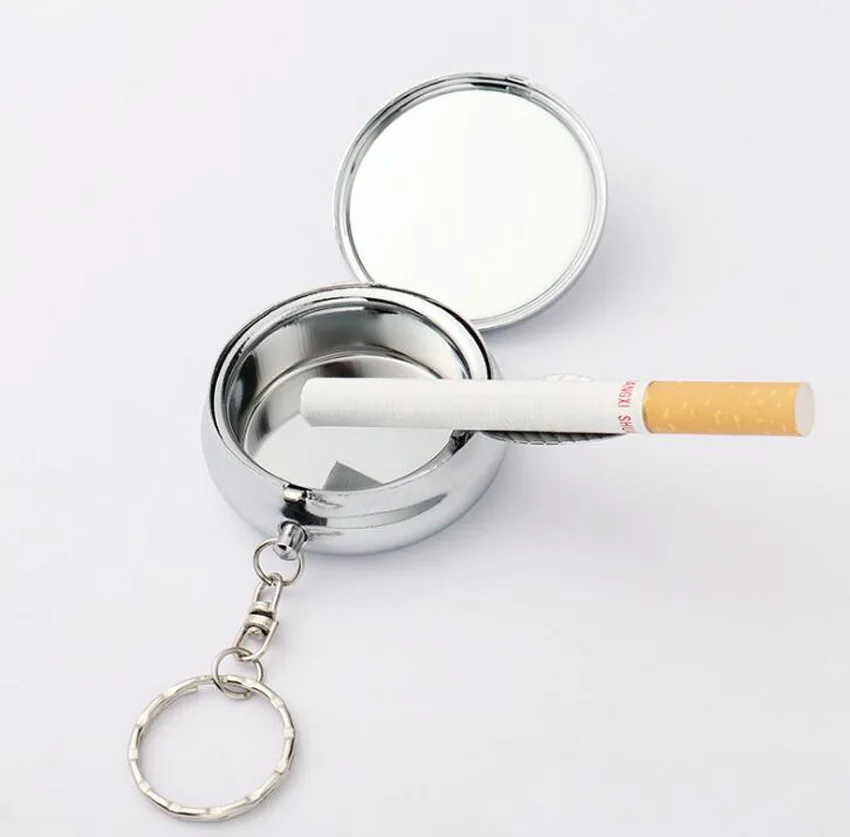 

DHL100pcs Sublimation DIY White Blank Ashtray Holder Shaped Keychain