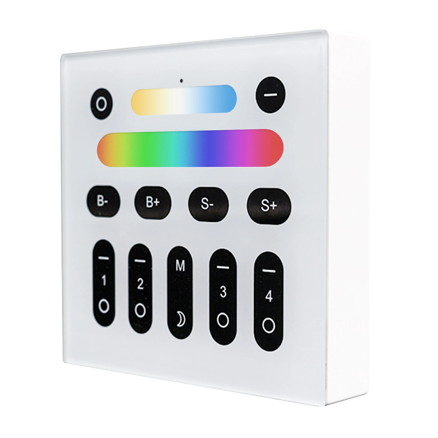 GLEDOPTO Smart Home Wall Mount Touch Panel 4-Zone Group Control 2.4G RF RGBCCT Wall Switch Compatible with Pro Series Product