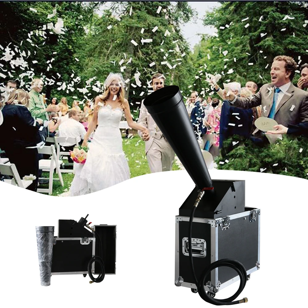 

Stage Co2 Confetti Cannon Machine Hand Control Co2 Blaster Jet 10m Flight Case Packing For Wedding Bar Shows Club Event