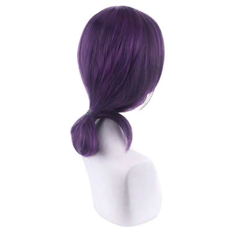 Homem motosserra reze peruca cosplay roxo rabo de cavalo cabelo sintético pelucas festa de halloween role play perucas + touca peruca