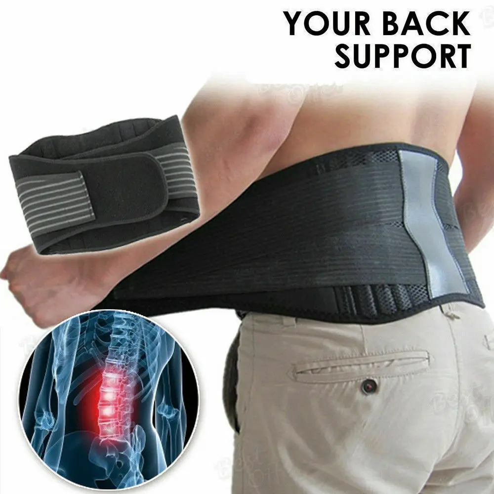 Waist Trimmer Men Women Posture Corrector Support Magnetic Back Support Brace Belt Lumbar Double Adjustable Pain Relief