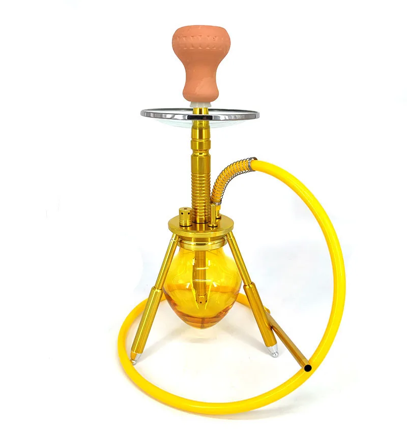 Factory source Arabian hookah set aluminum alloy spider tripod model shisha hookah  smoking accessories