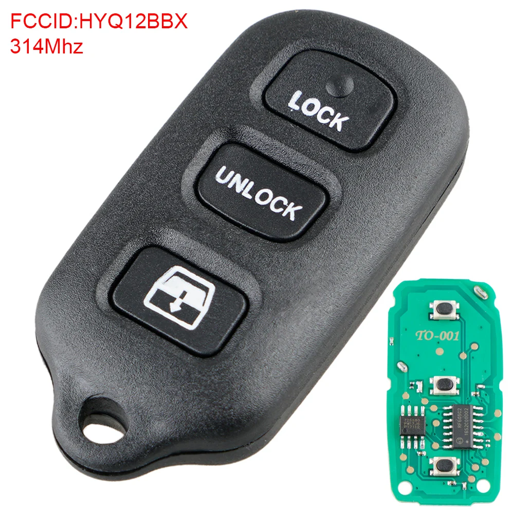 

314Mhz 3+1 Button Keyless Entry Remote Car Key Fob HYQ12BAN HYQ12BBX HYQ1512Y for Toyota Avalon 1998 - 2004