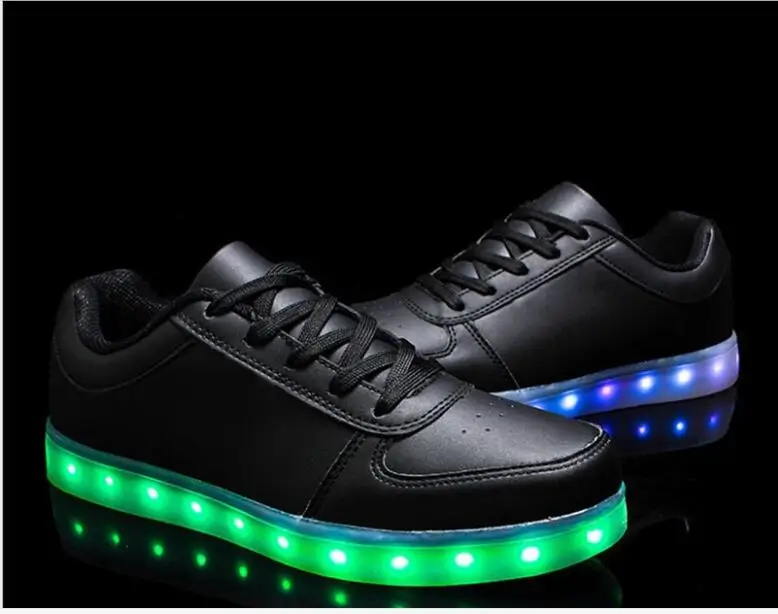 Fashion Lager size women USB chargering Led Shoes for women Light Up Sneakers for autumn spring men women Glowing Party Shoes