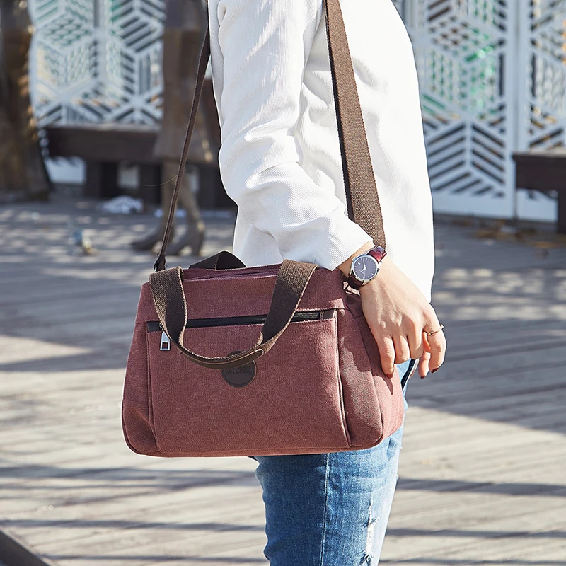 Neue Multifunktions Umhängetasche für Frauen Schulter Messenger Taschen Weibliche Leinwand Handtaschen Mode Große Kapazität Hobos Pack – Detail 13