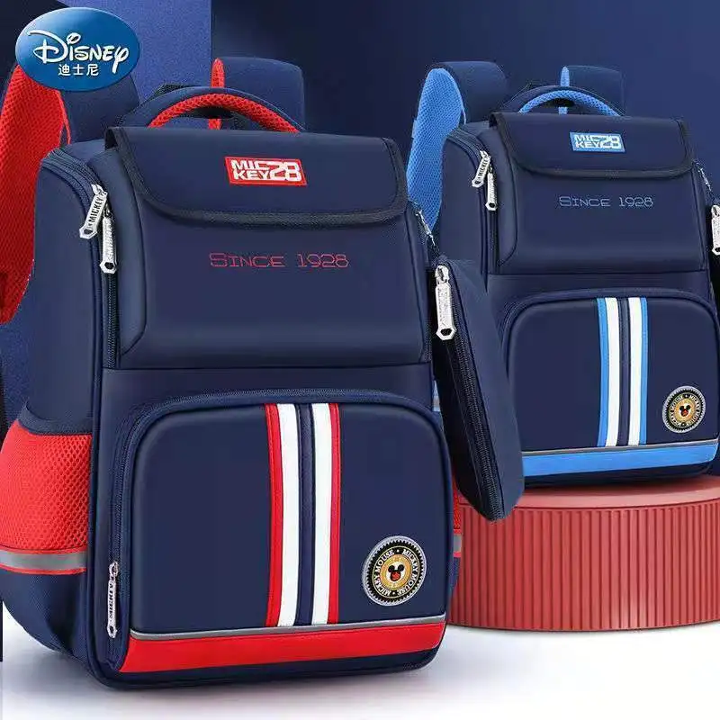 2021 Disney Mickey School Bags For Boys Girls Primary Student Shoulder Orthopedic Backpack Large Capacity Grade 1-5 Mochilas