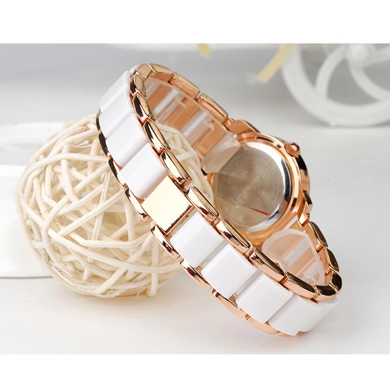 Women Watches Top Brand Luxury Waterproof Rose Gold Bracelet Watch Women Ceramics Quartz Watch Ladies 2022 Reloj Mujer Elegante