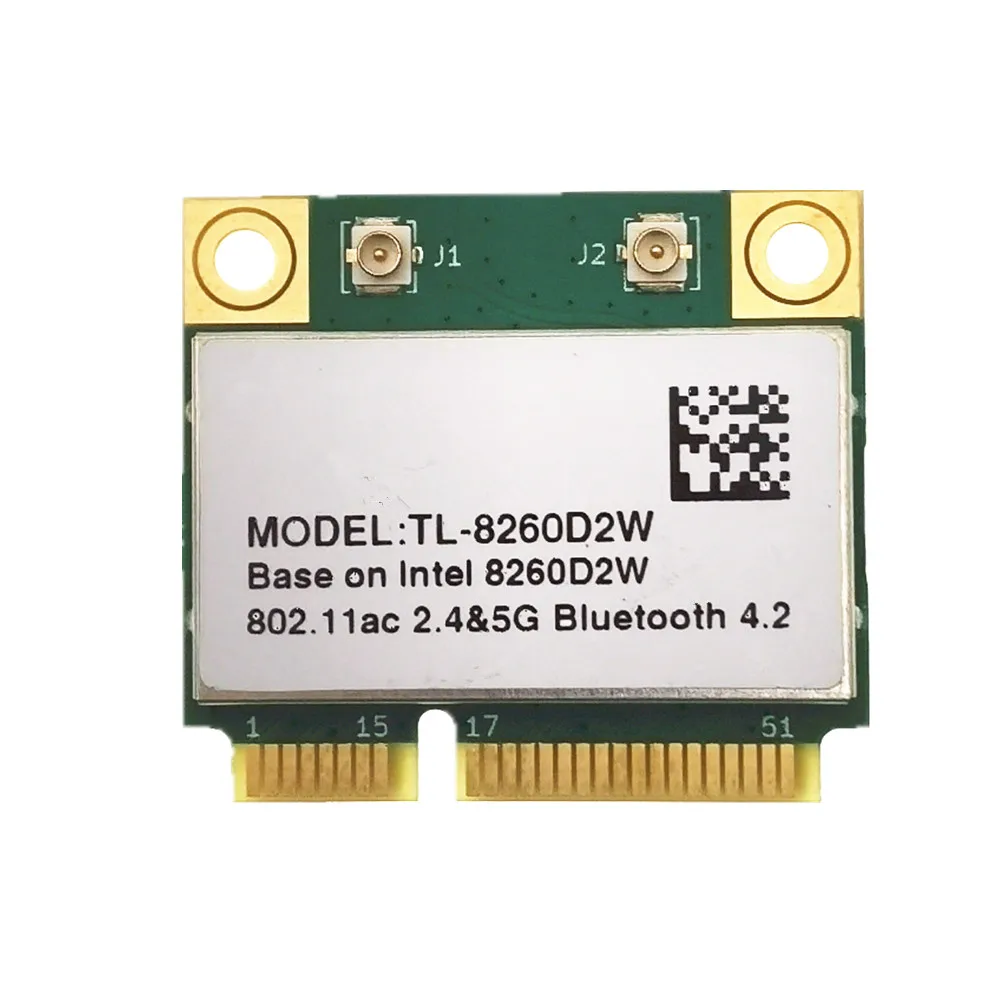 For AX210HMW Inte 7260HMW 7265HMW 8260D2W 8265HMW 876M Dual Band Fit for Bluetooth Wifi Mini PCI-E Card AX3000H