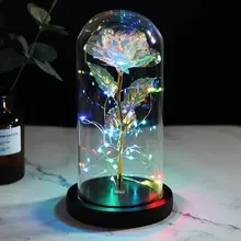 Colorful LED Night Light with Galaxy Rose #2