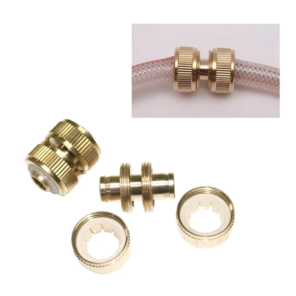 Various Metal Gardening Accessories Garden Hose Adapter Quick Connect Repair Tubing Connector Tap Connection Tube Fittings Tools