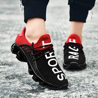 Large Size Outdoor Non-slip Women's Sport Shoes Men Sneakers for Running Summer Sports Shoes for Women Black Red Sneackers B-603