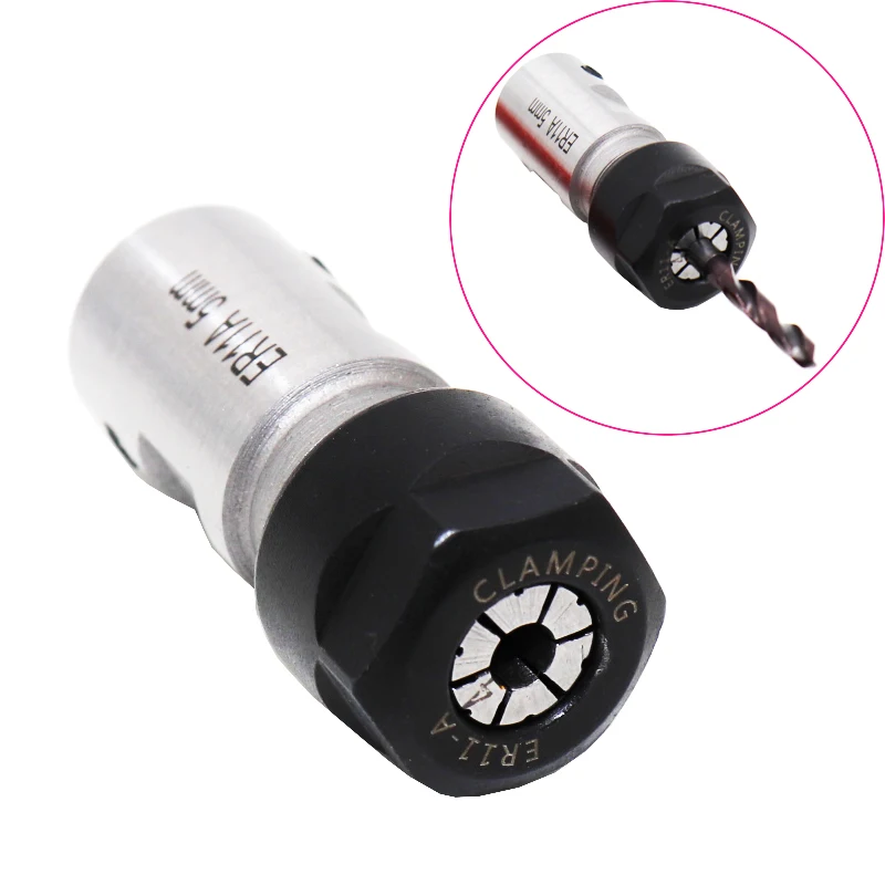 1PCS ER11 Chuck spindle motor shaft extension rod spindle collet lathe tools spindle cutter rod ER11A 5mm  holder