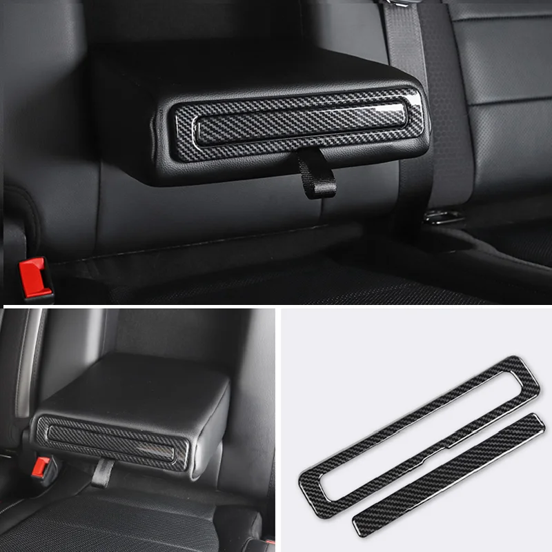 Accessories Rear Row Armrest Cup Holder Cover Trim Fit For Ford F150 Raptor 2017-19