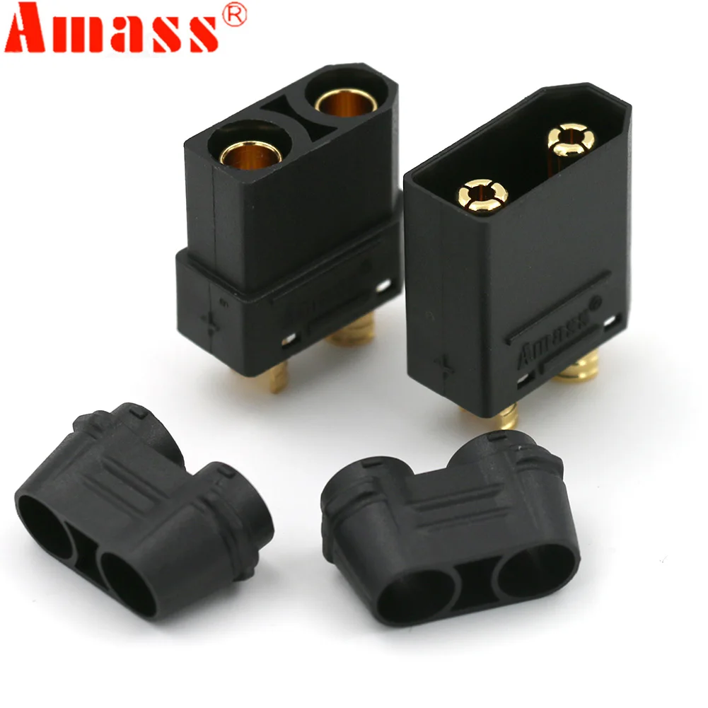 5 Pairs AMASS XT90H With Protective Insulating End Cap Connectors Male Female XT90 for RC Hobby Model Lipo Battery