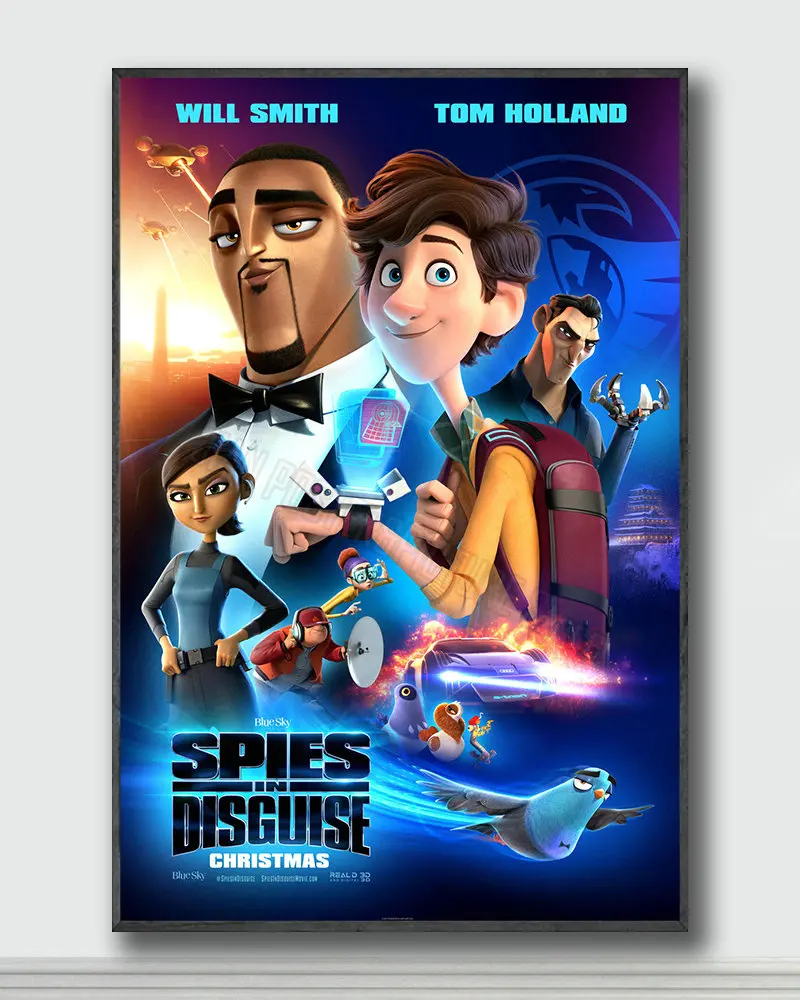 NJ206 Spies in Disguise Movie Silk Posters and Prints wall art Art Poster Home Decor