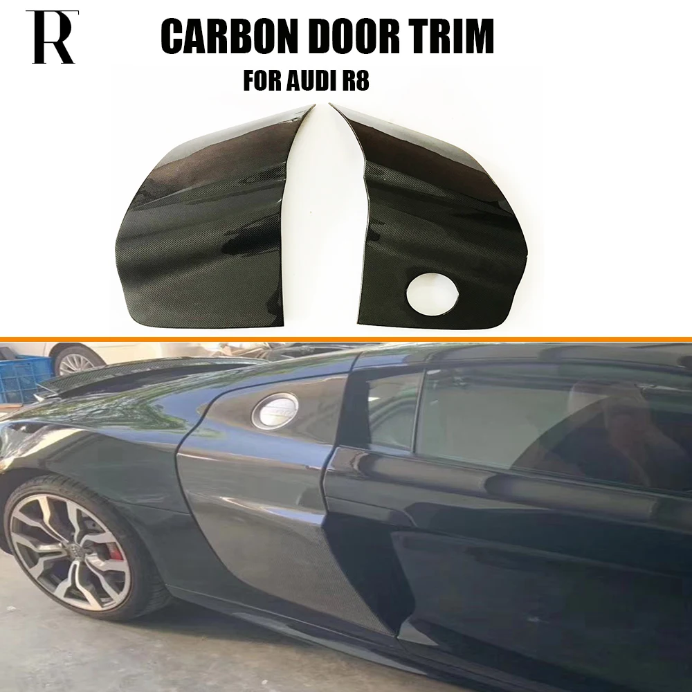 Replaced Style Carbon Fiber Side Door Fender Cover for Audi R8 V8 V10 2008 - 2015