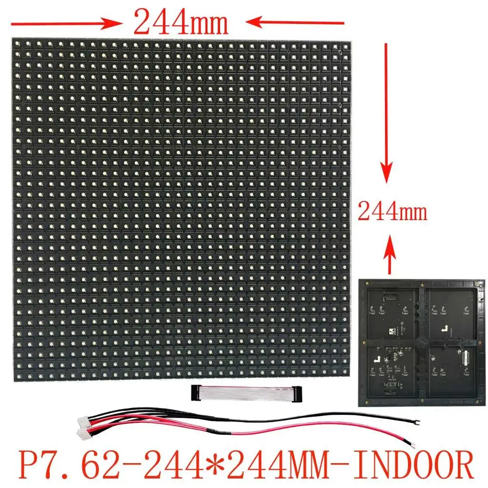 Sala riunioni P7.62 modulo Display a LED per interni pixel schermo ad alta risoluzione LED Publicidad Computer Phone Control