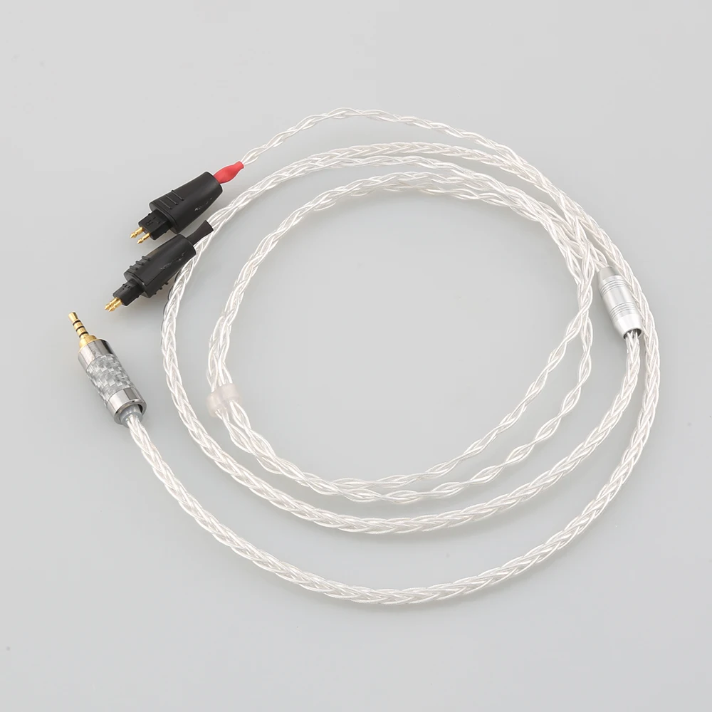 2,5 мм 4,4 мм XLR 3,5 мм 8-жильный посеребренный кабель OCC для наушников FOSTEX TH900 MKII MK2
