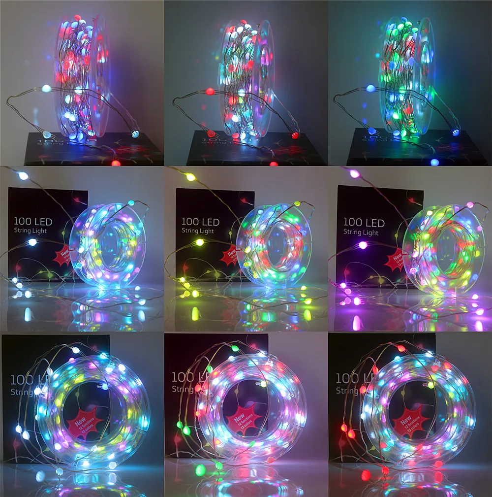 5M 10M Christmas Wedding Party Decoration Light WS2812B SK6812 Pixels RGB LED Fairy String Addressable Individually USB DC5V
