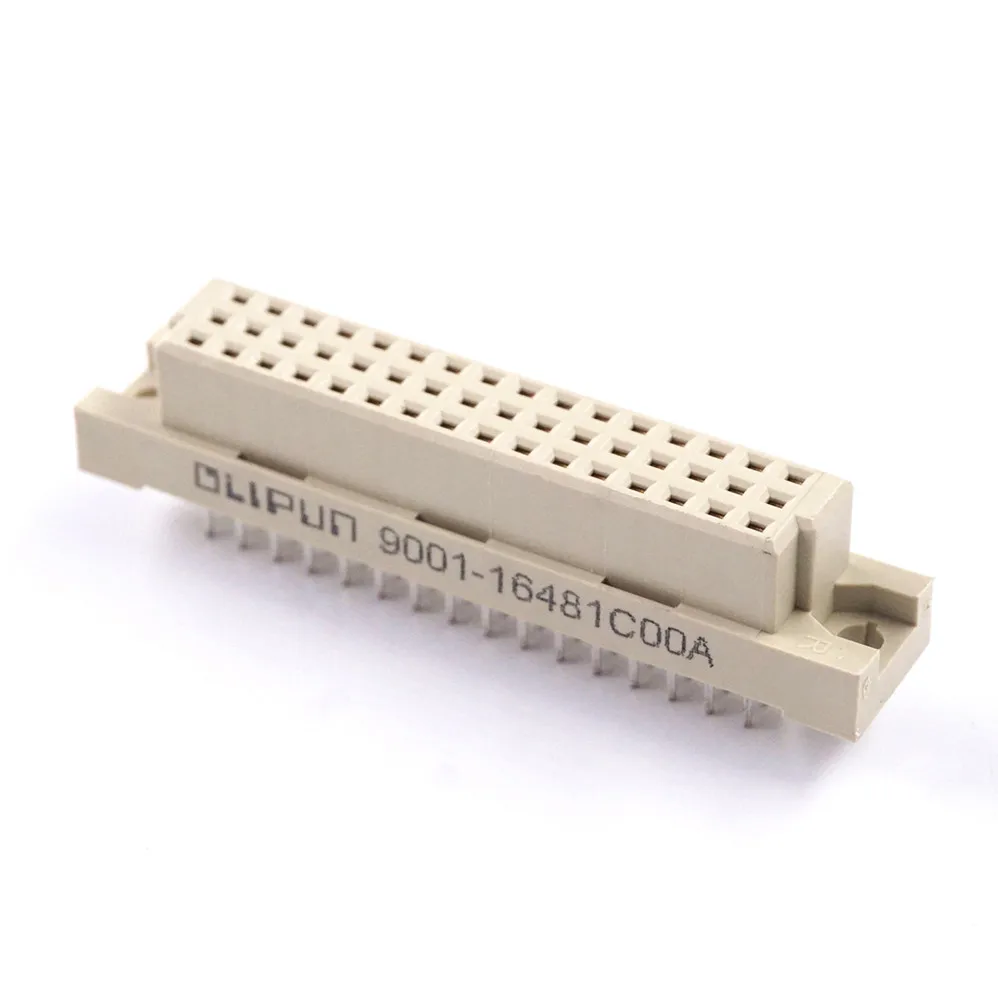 5pcs DIN 41612 Connector 3 Rows 48 Pin Din Female Sockets Receptacle Vertical Through Hole PCB 3x16 48 Pin Pitch 2.54mm