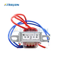 Power Transformer AC 220V to 6V 9V 12V Voltage 1W EI Copper Core 50Hz~60Hz Single Voltage 2 Line Copper