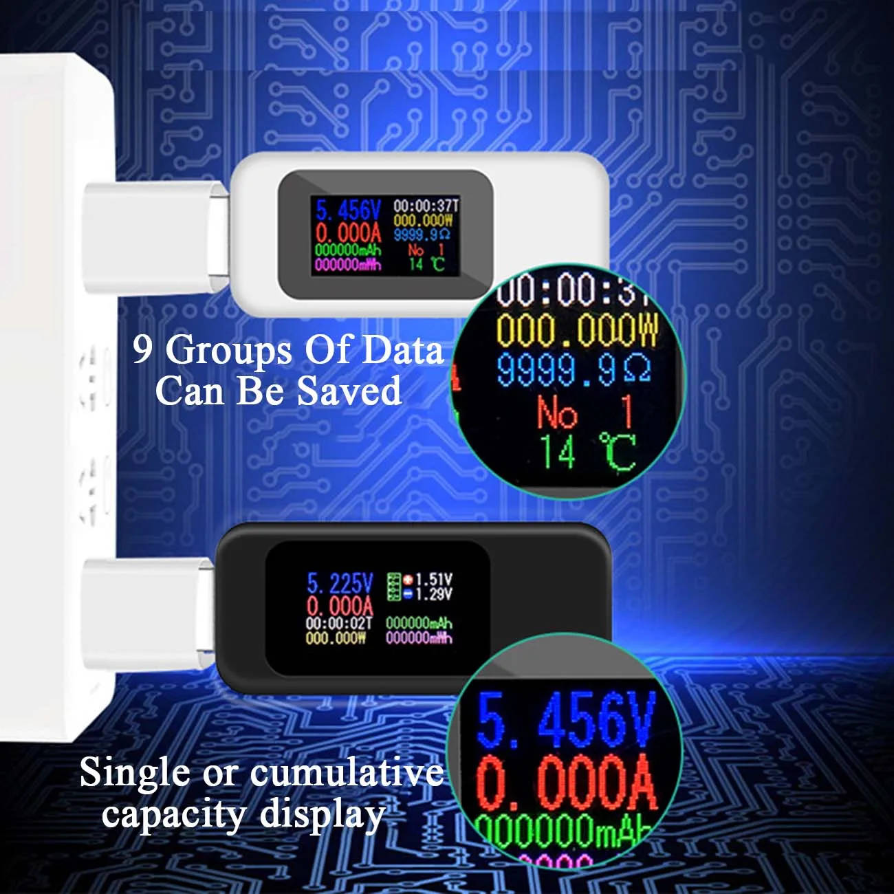 10 in 1 DC USB Tester Current 4-30V Voltage Meter Timing Ammeter Digital Monitor Cut-off Power Indicator Bank Charger KWS-MX18L