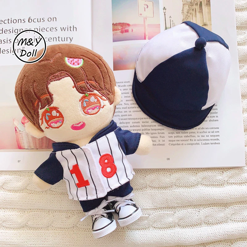 20CM Doll Clothes Set Baseball Uniform Toy Clothing NCT EXO ChanYeol SeHun JIMIN Sean Xiao Yibo Wang Dolls Accessories