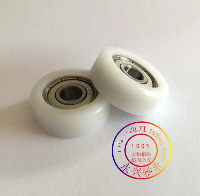 8*30*11 puleggia portante rivestita in plastica cuscinetto piatto per porte e finestre mobili 608 diametro esterno 30 rullo piatto in nylon