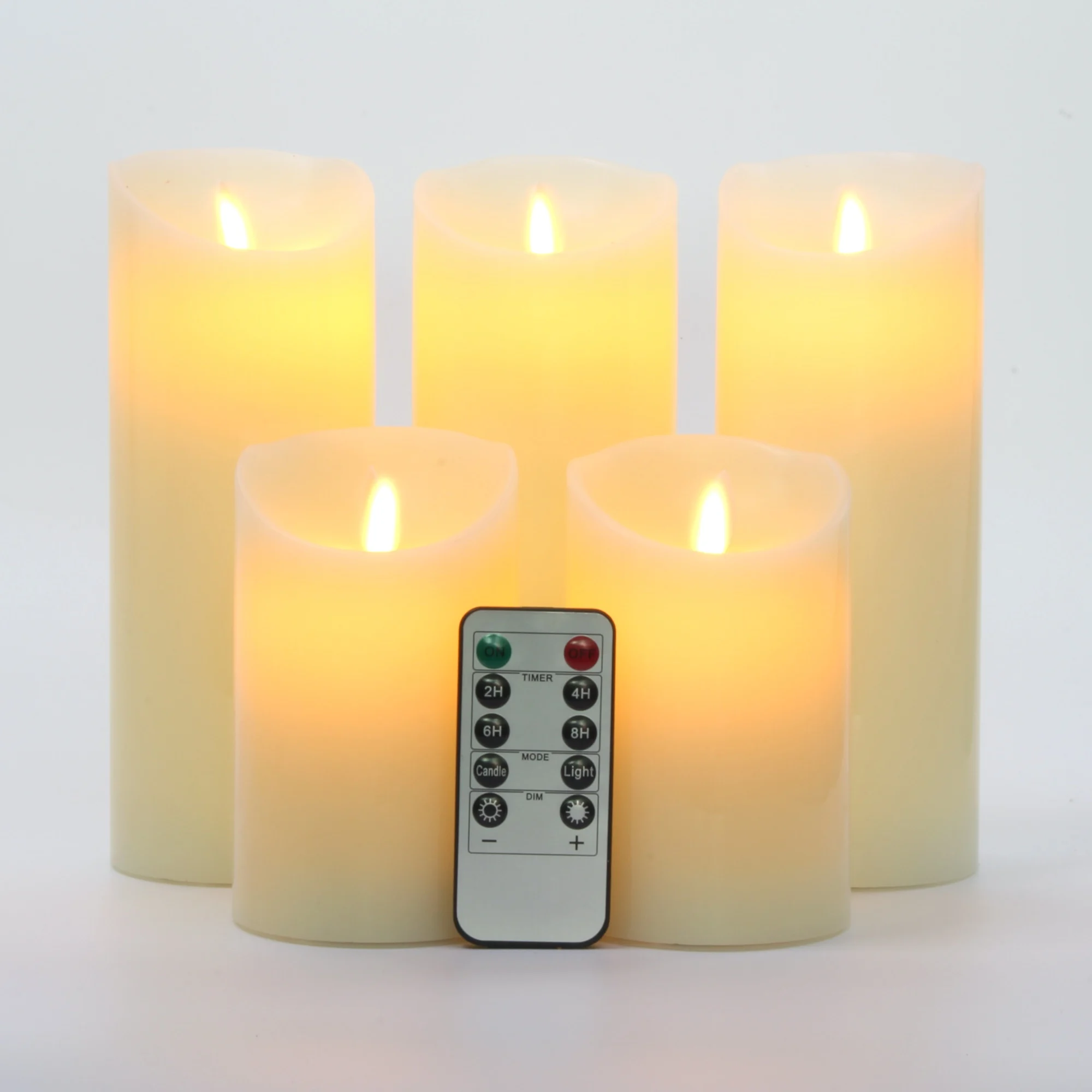 LED Flameless Candles Battery Operated LED Pillars Real Wax & Moving Flame Wick Flickering Candle with Remote Control