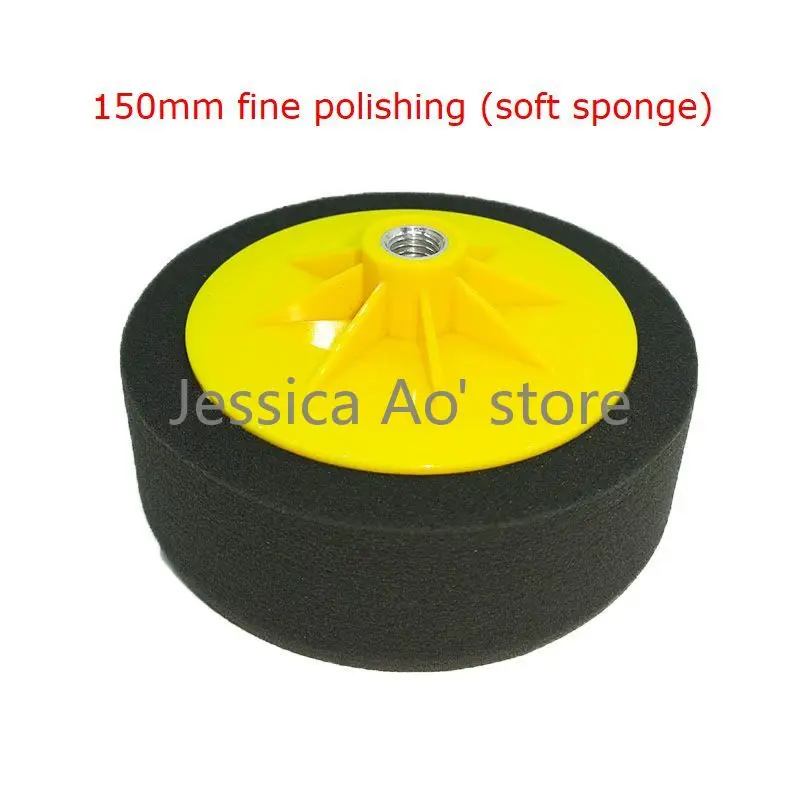 150mm M14 Thread Foam Fine Coarse Automobile Polishing Waxing Scratch Polishing Wheel Sealing Sanding Sponge Disc